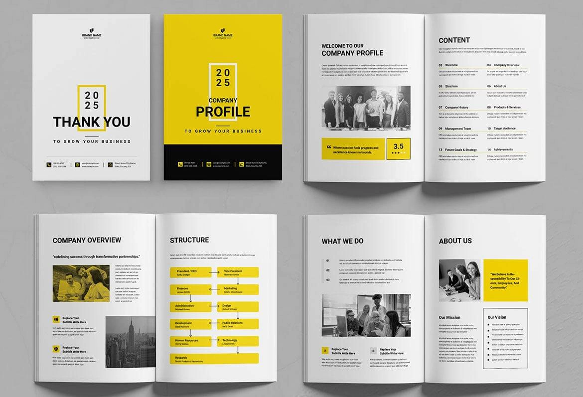 专业公司简介宣传册模板InDesign模板