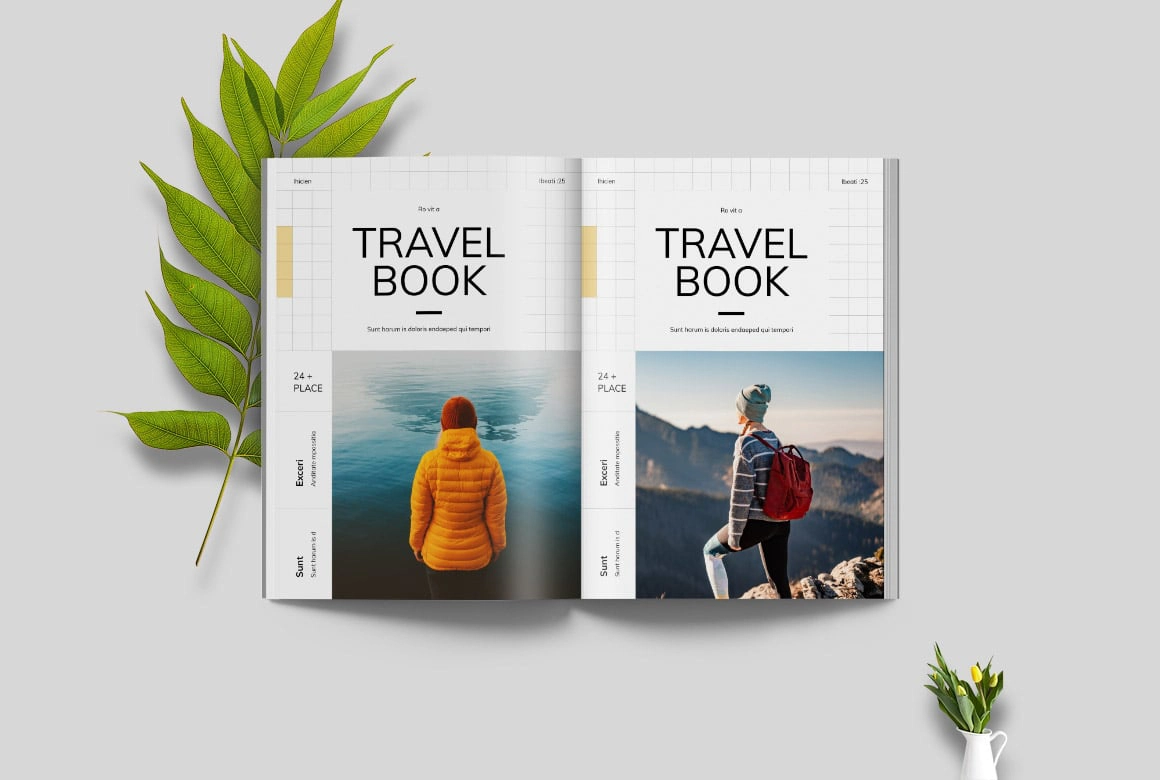 旅游书籍杂志布局排版InDesign模板