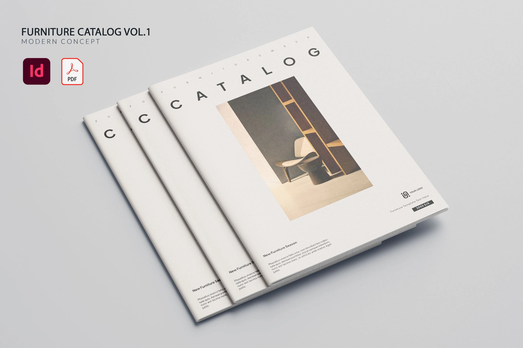 家具产品目录设计排版InDesign模板第1卷