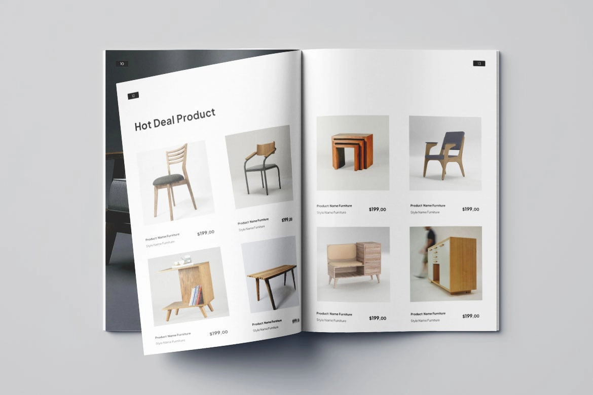 家具产品目录设计排版InDesign模板第1卷