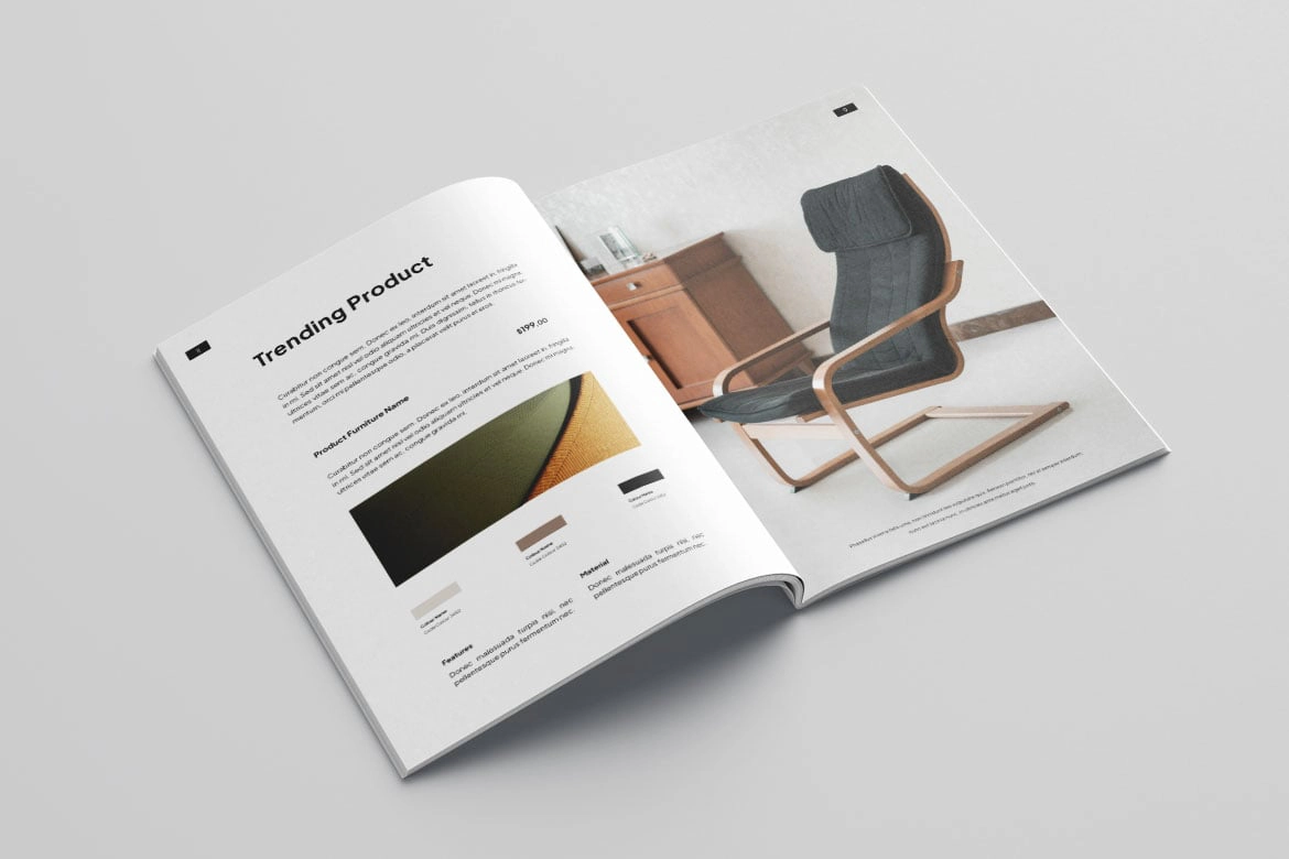 家具产品目录设计排版InDesign模板第1卷