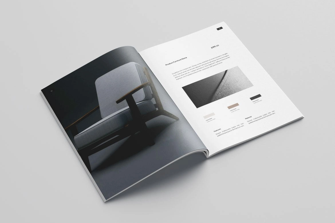 家具产品目录设计排版InDesign模板第1卷