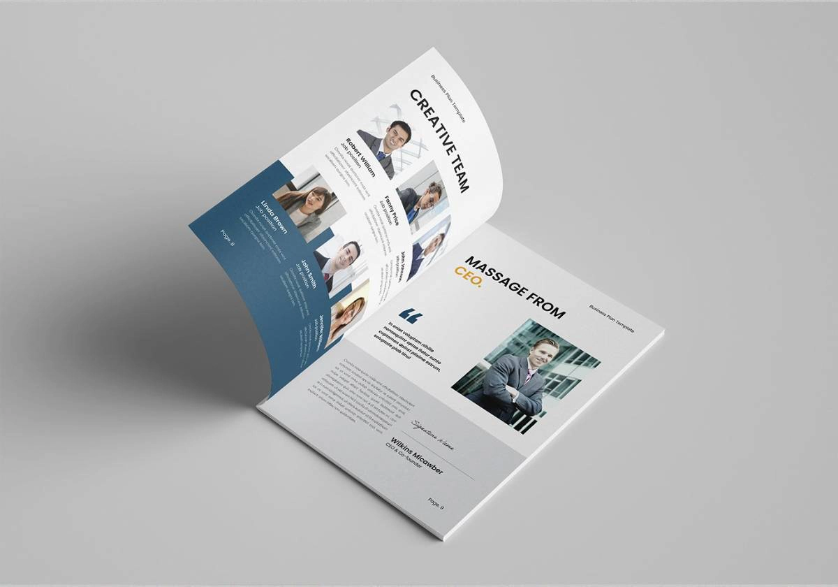 商业计划手册排版设计InDesign模板