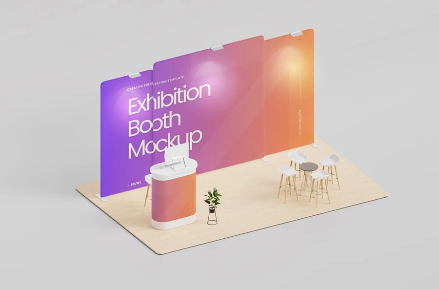 展览摊位样机,展台展示样机