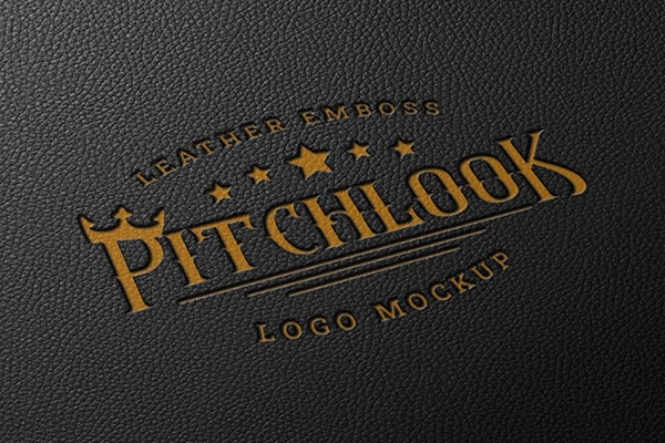 免费皮革LOGO标志样机模型