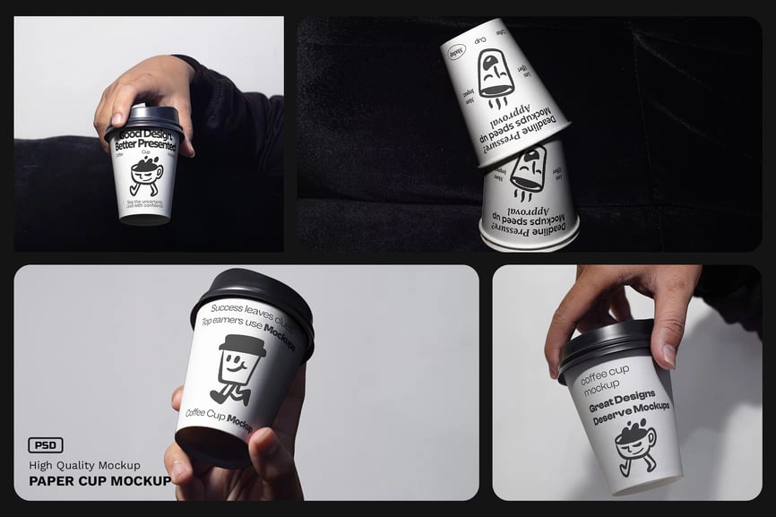 咖啡杯纸杯样机模型模型