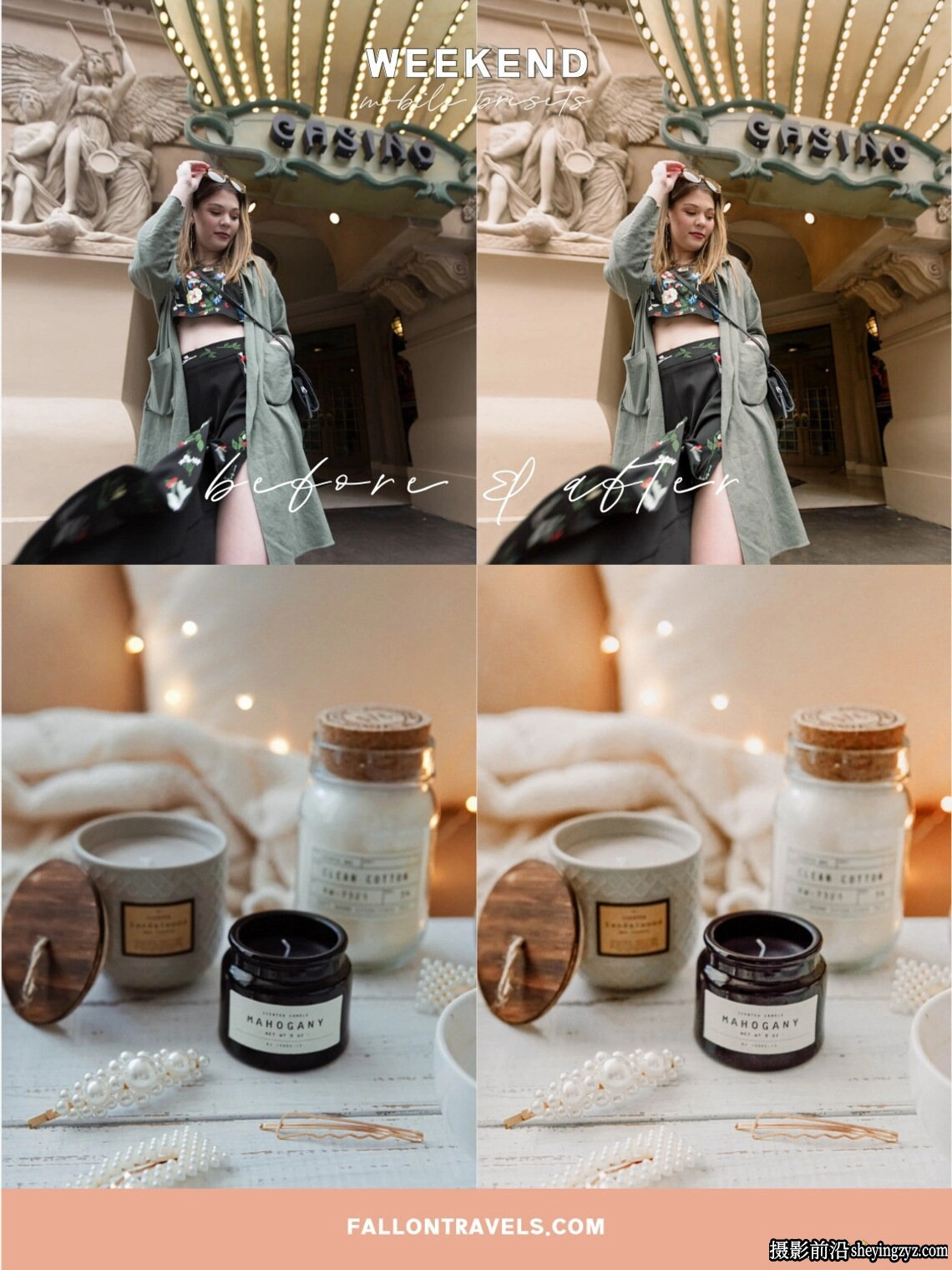温暖清新网红人像打卡Lightroom预设 FIVE WARM AND AIRY PRESETS