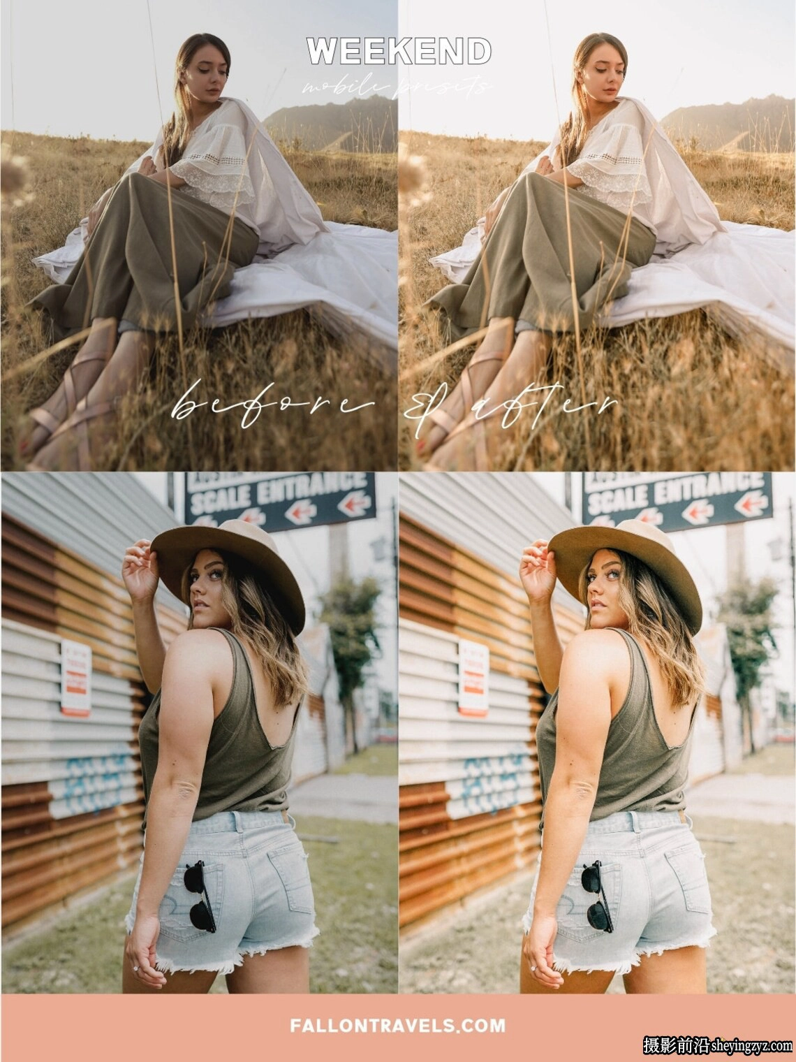 温暖清新网红人像打卡Lightroom预设 FIVE WARM AND AIRY PRESETS