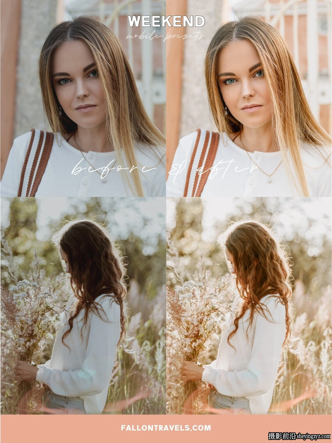 温暖清新网红人像打卡Lightroom预设 FIVE WARM AND AIRY PRESETS