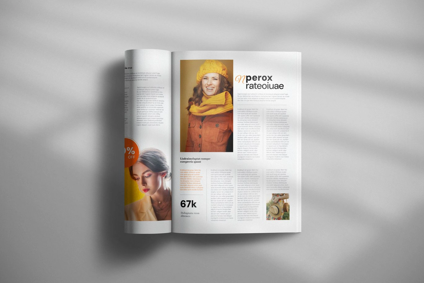 时尚杂志排版布局InDesign模板