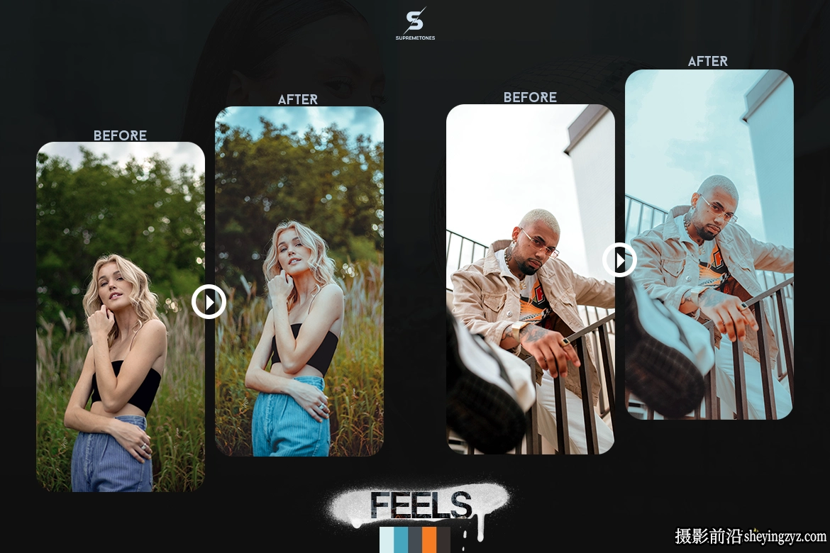 清新电影色彩颜色分级LR预设手机版lr预设 Feels Lightroom Presets
