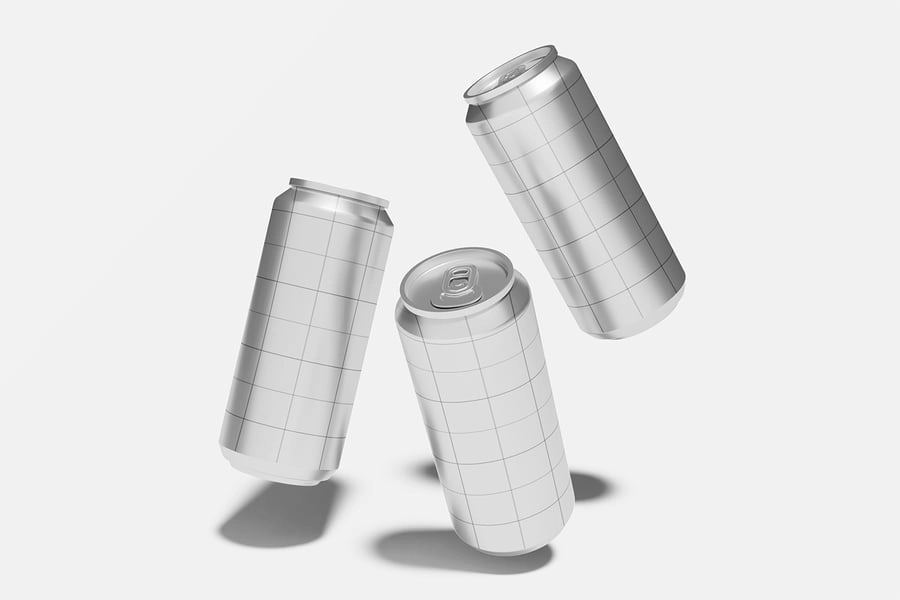 易拉罐饮料啤酒瓶样机模型