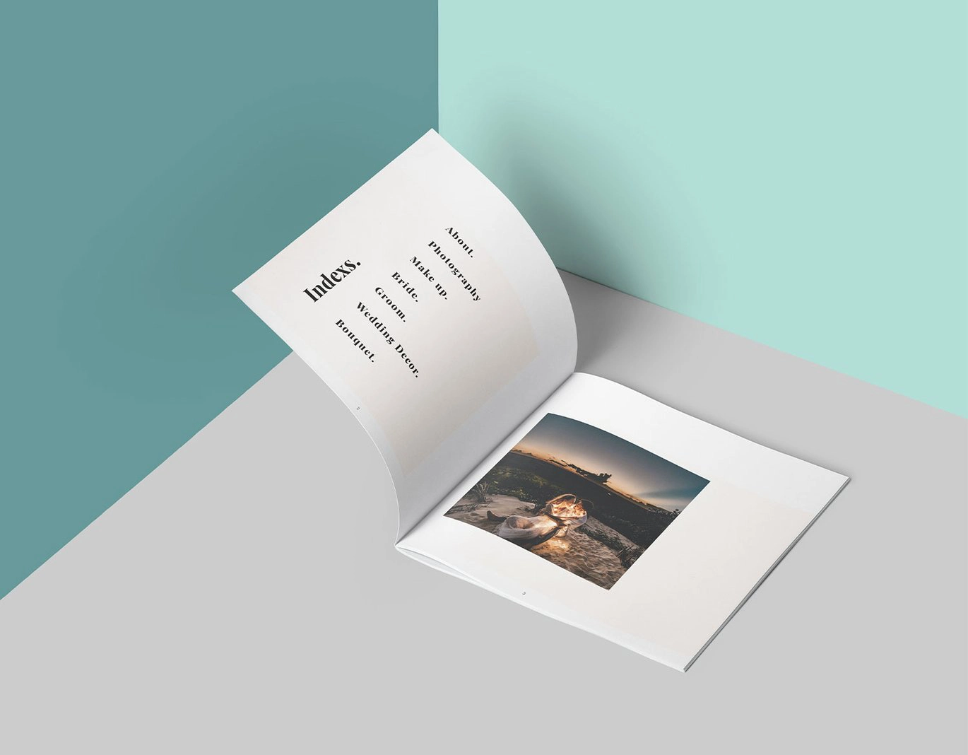 时尚婚礼相册手机排版InDesign模板