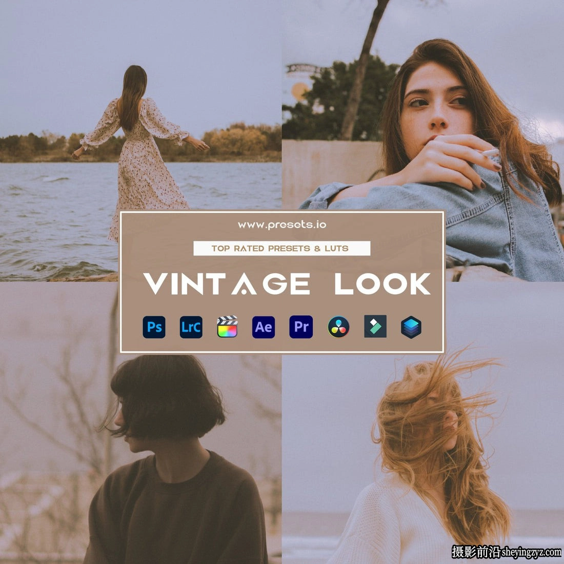 复古电影外观LR预设 Presets.io - Vintage Look Preset Collection