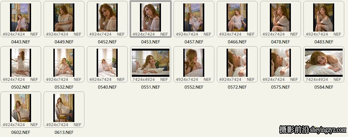 18张私房美女写真人像尼康未修RAW原图,修图练习RAW素材