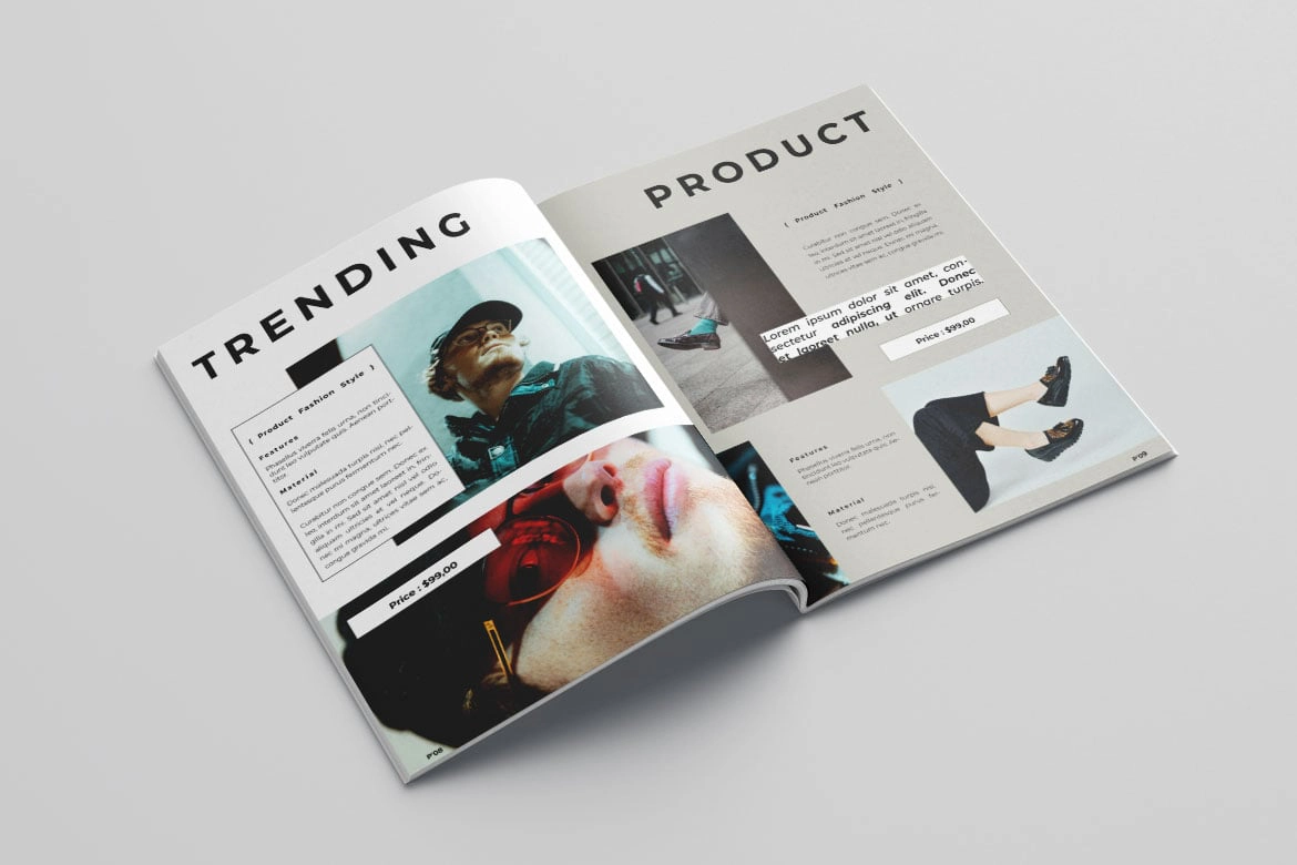 时尚杂志目录排版InDesign模板第8卷