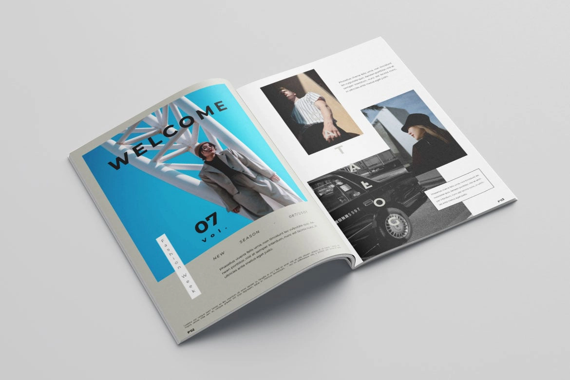 时尚杂志目录排版InDesign模板第8卷