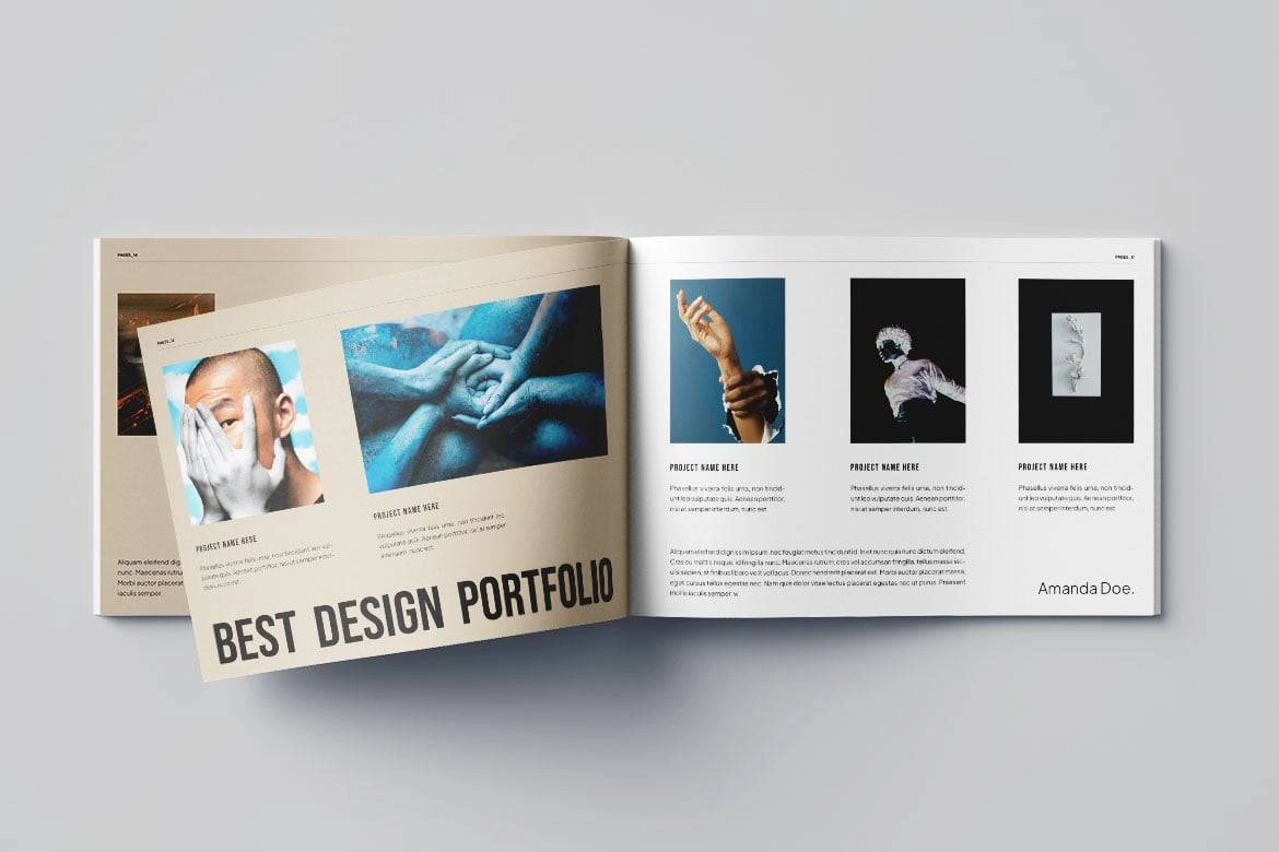 平面设计作品集InDesign模板第6卷