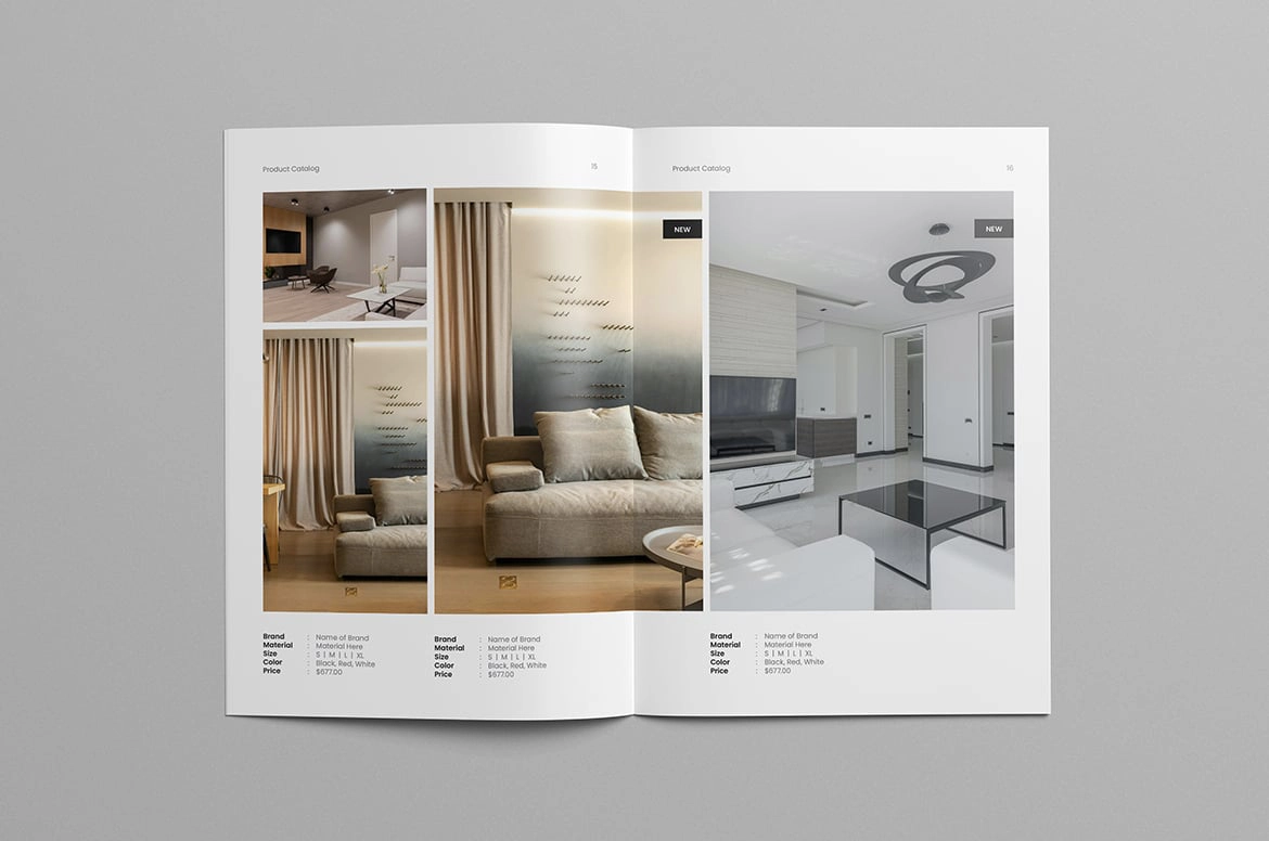 室内家居产品目录设计InDesign模板
