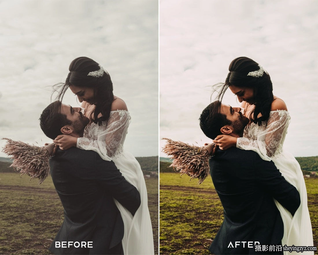 唯美情侣婚纱婚礼人像调色LR预设 Presets.io – Elopement Preset