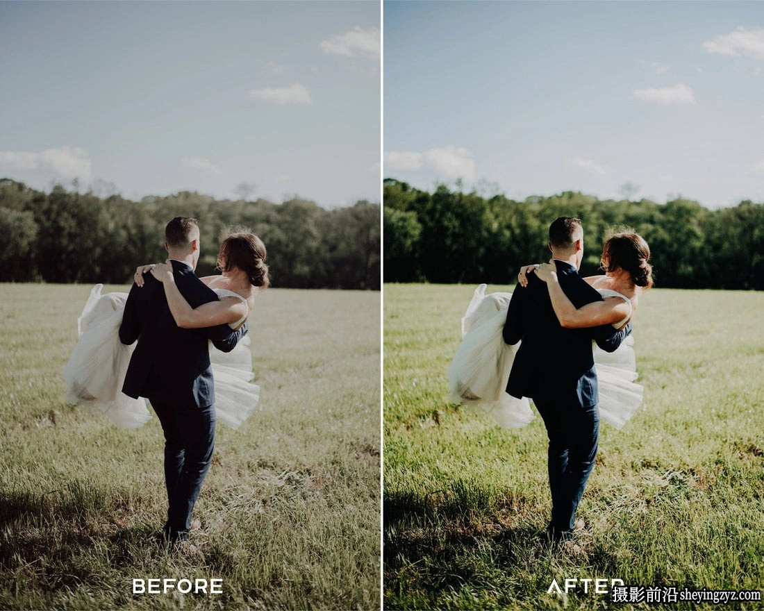 唯美情侣婚纱婚礼人像调色LR预设 Presets.io – Elopement Preset