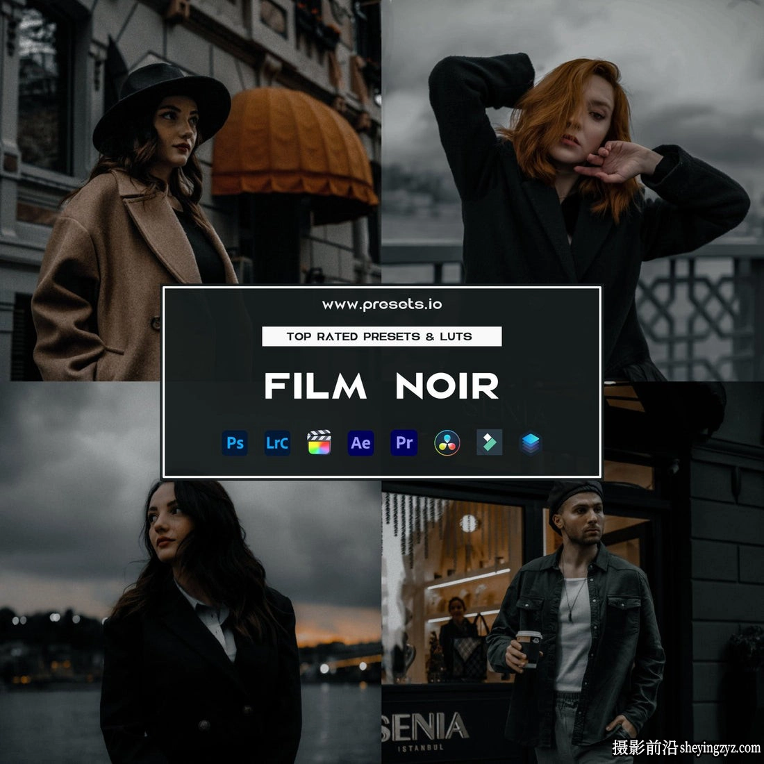 黑暗电影情绪人像Lightroom预设 Presets.io - Film Noir Preset