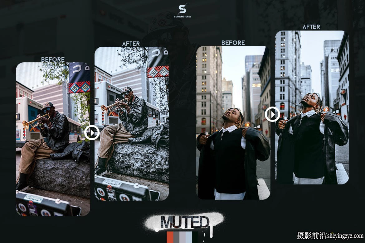 街拍时尚电影外观一键LR预设手机版lr预设 Muted Lightroom Presets