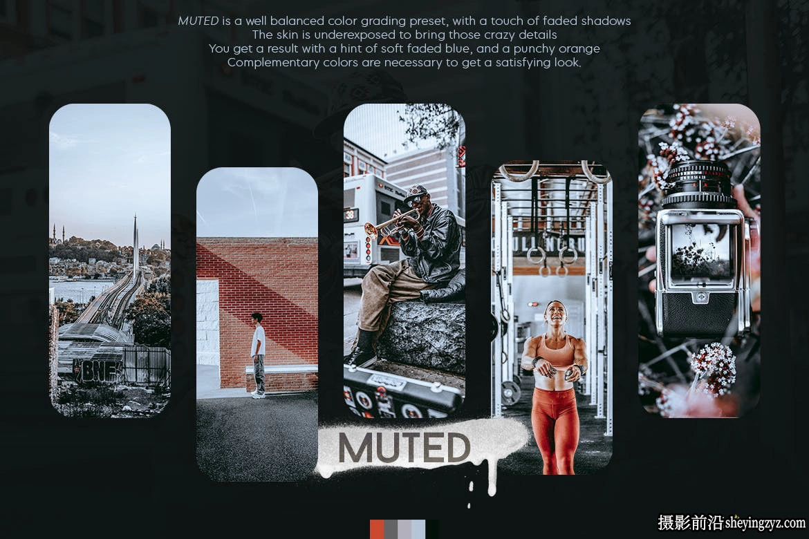 街拍时尚电影外观一键LR预设手机版lr预设 Muted Lightroom Presets