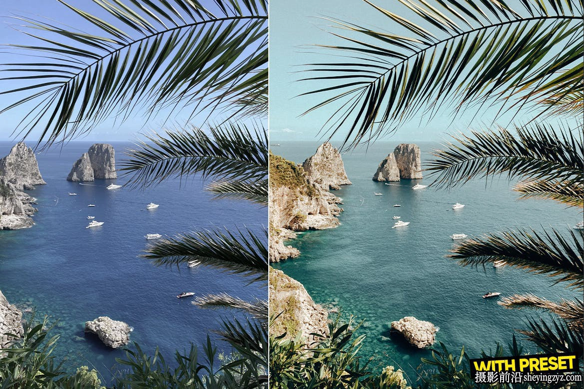 旅拍电影风光一键调色LR调色预设 ARTA Presets-Capri Pro Presets