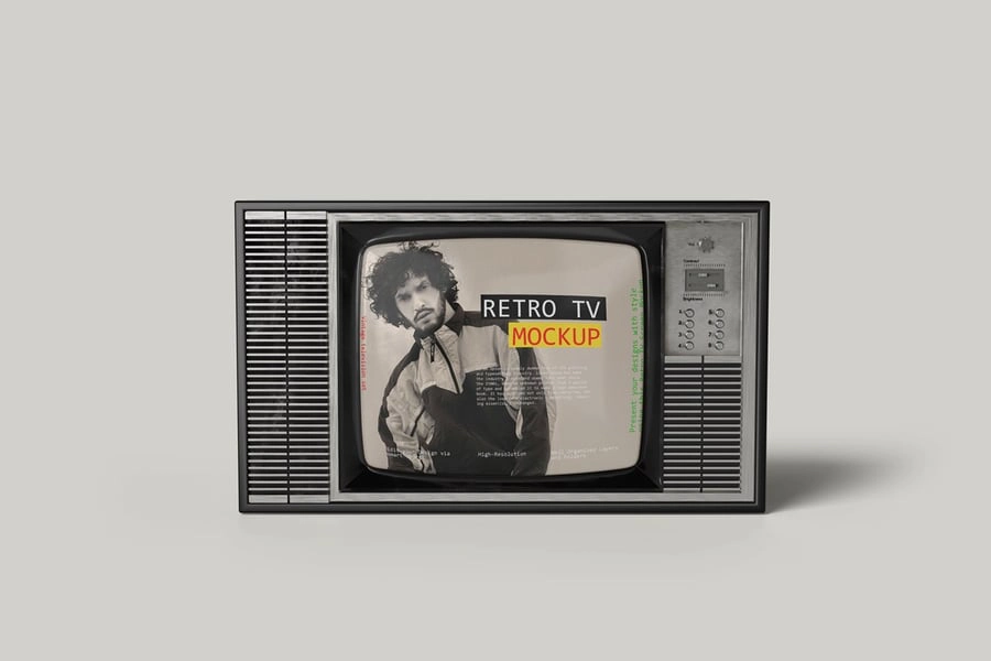 复古电视屏幕屏幕模型样机