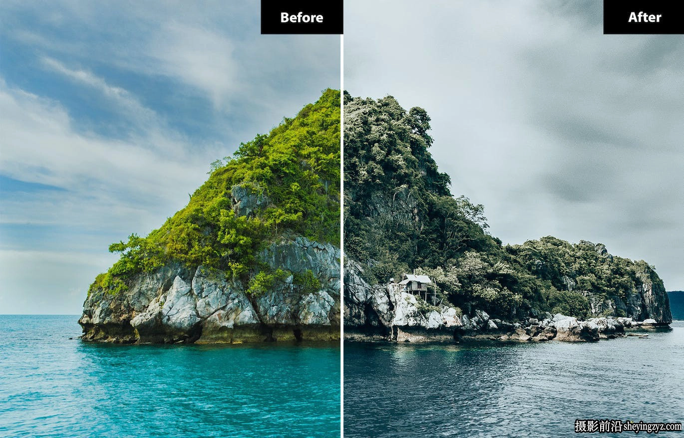 航拍电影风光调色LR预设手机LR预设 Dark Sea Lightroom Presets