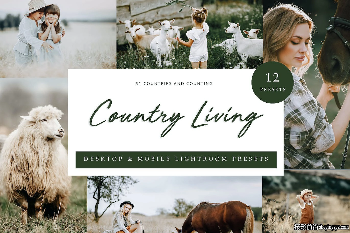 乡村旅行摄影后期调色LR预设Country Living Lightroom Presets