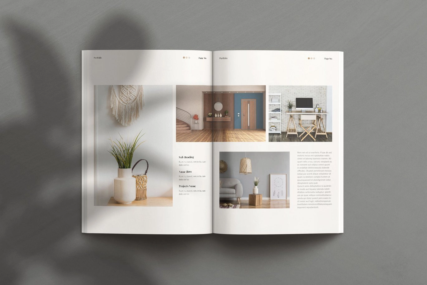 极简家庭家具排版设计InDesign模板