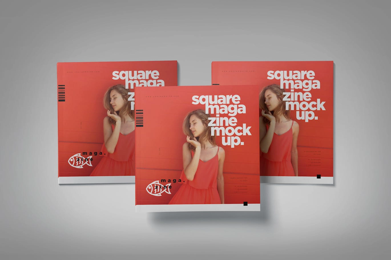方形杂志画册样机,杂志画册样机