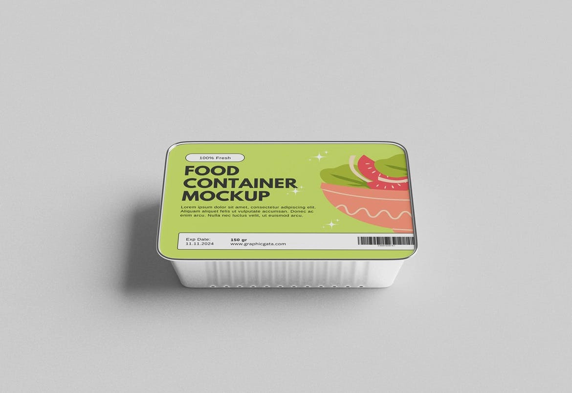铝制食品容器样机,产品包装样机