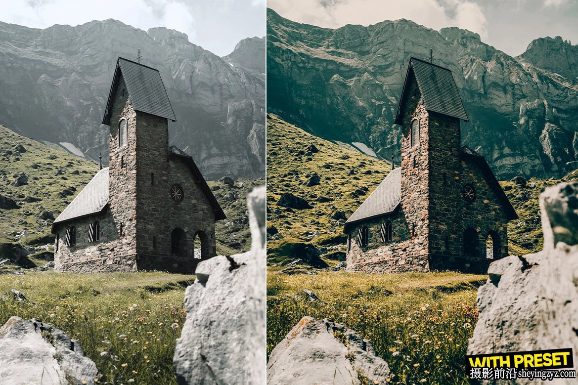 无人机电影风光LR预设手机版lr预设 Let's VisitLightroom Presets