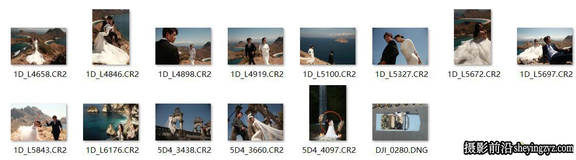外景婚纱摄影写真佳能相机RAW原图,婚纱修图练习RAW素材
