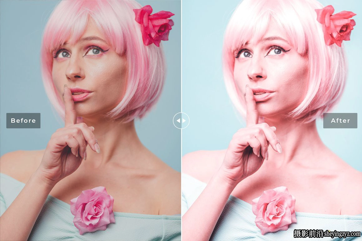 粉彩古装人像调色LR预设手机预设Parrot Pink Pro Lightroom Presets