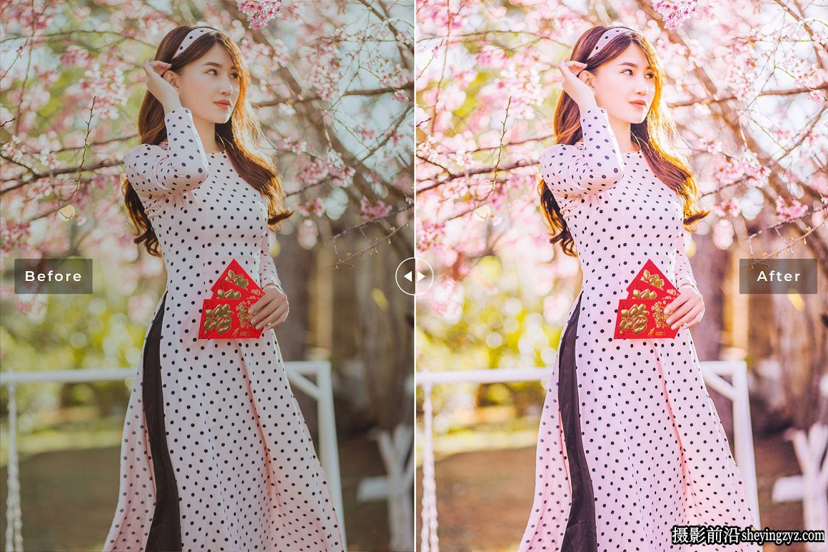 粉彩古装人像调色LR预设手机预设Parrot Pink Pro Lightroom Presets