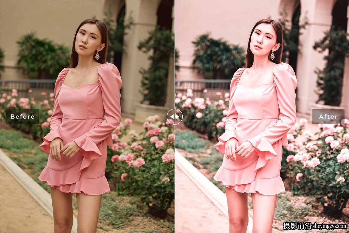 粉彩古装人像调色LR预设手机预设Parrot Pink Pro Lightroom Presets
