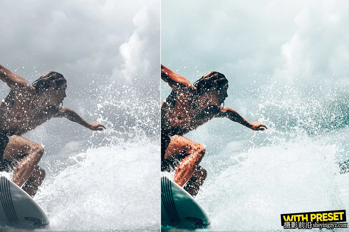 冲浪运动人像LR预设及手机LR预设Surfing Waves Lightroom Presets
