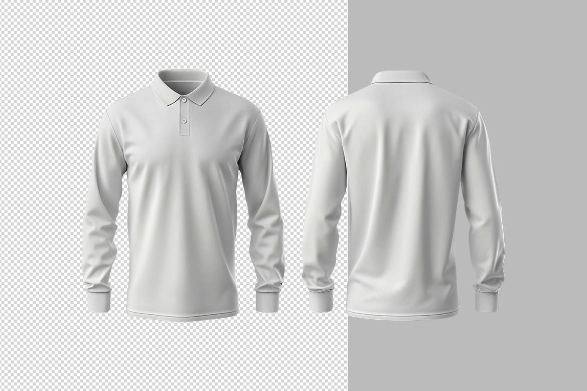 长袖Polo衫样机,服饰样机下载