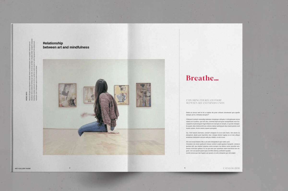 美术馆展览杂志目录InDesign模板