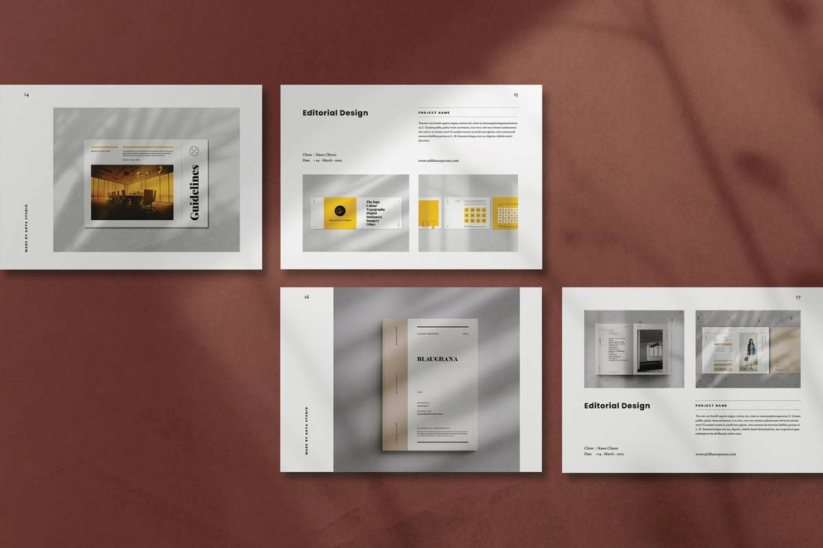 专业的平面设计师作品InDesign模板