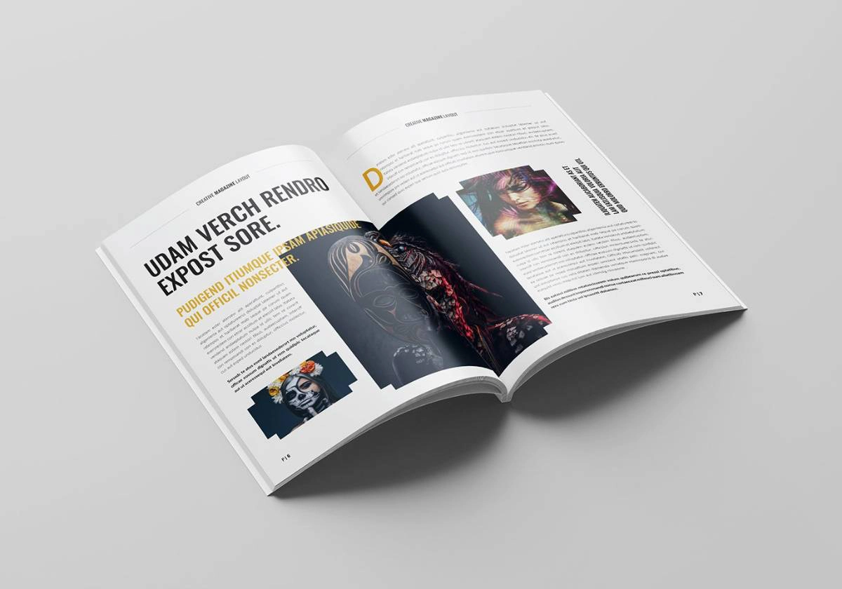 创意时尚潮流杂志InDesign模板