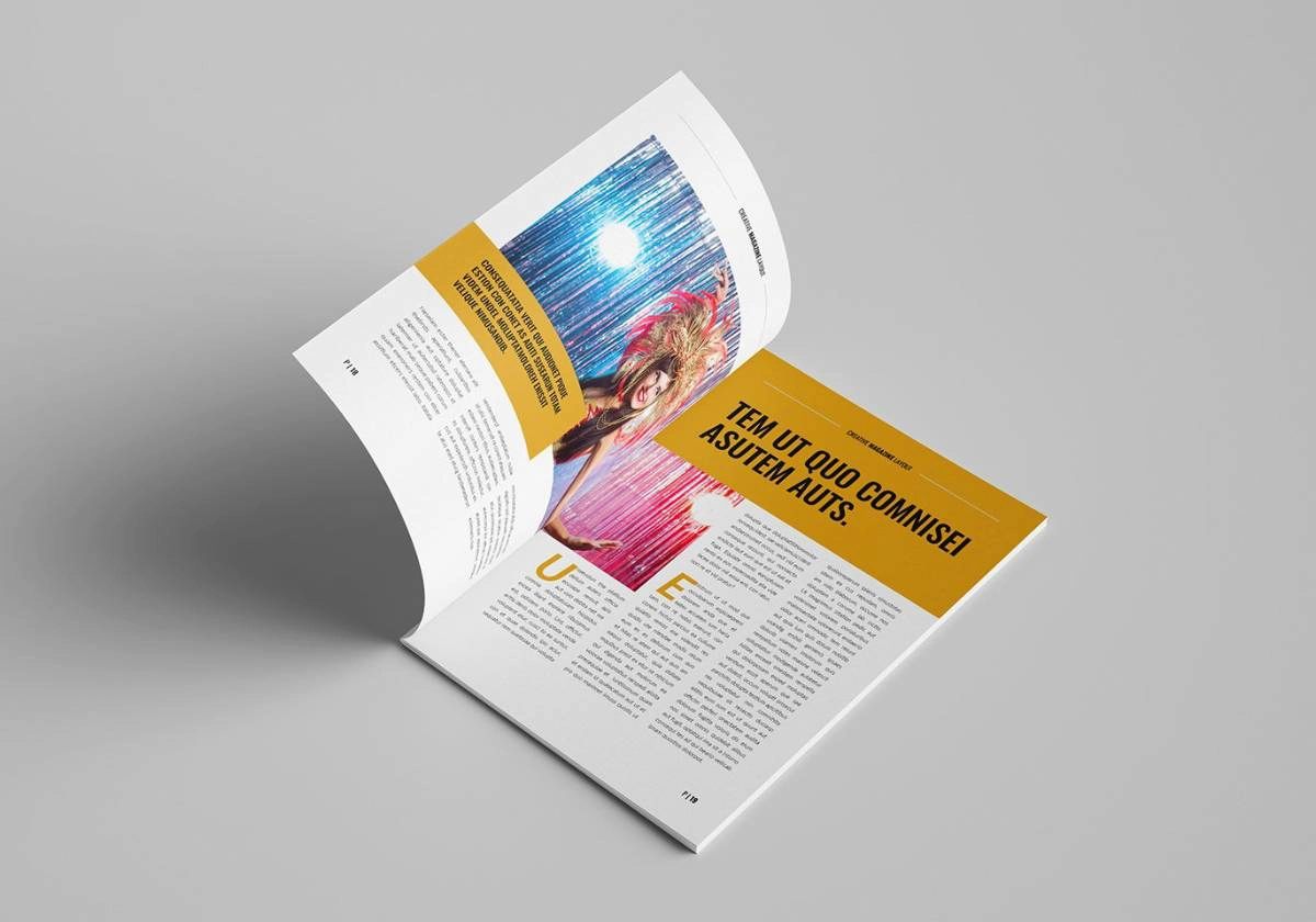 创意时尚潮流杂志InDesign模板