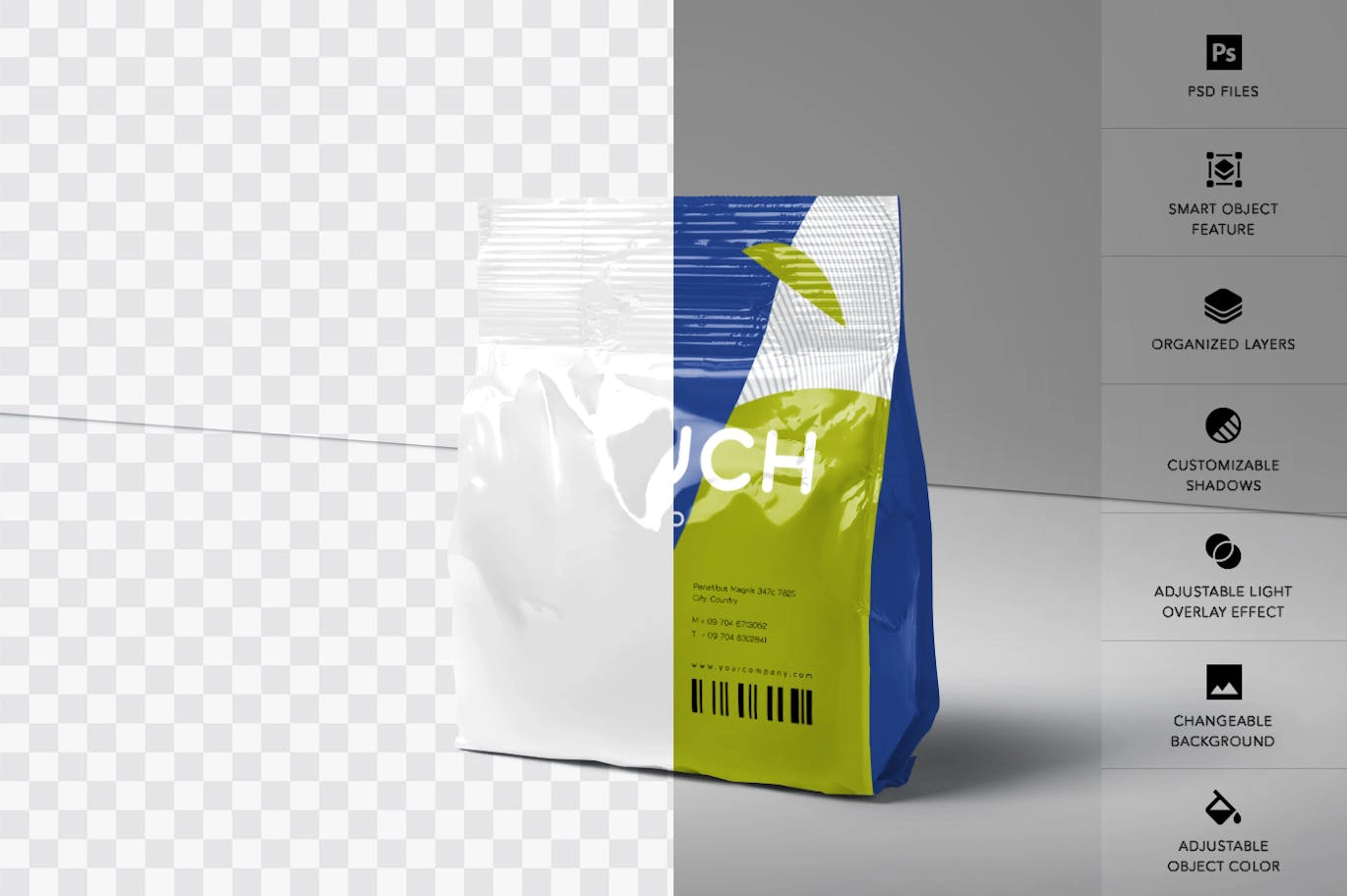 食品袋样机,产品包装袋样机