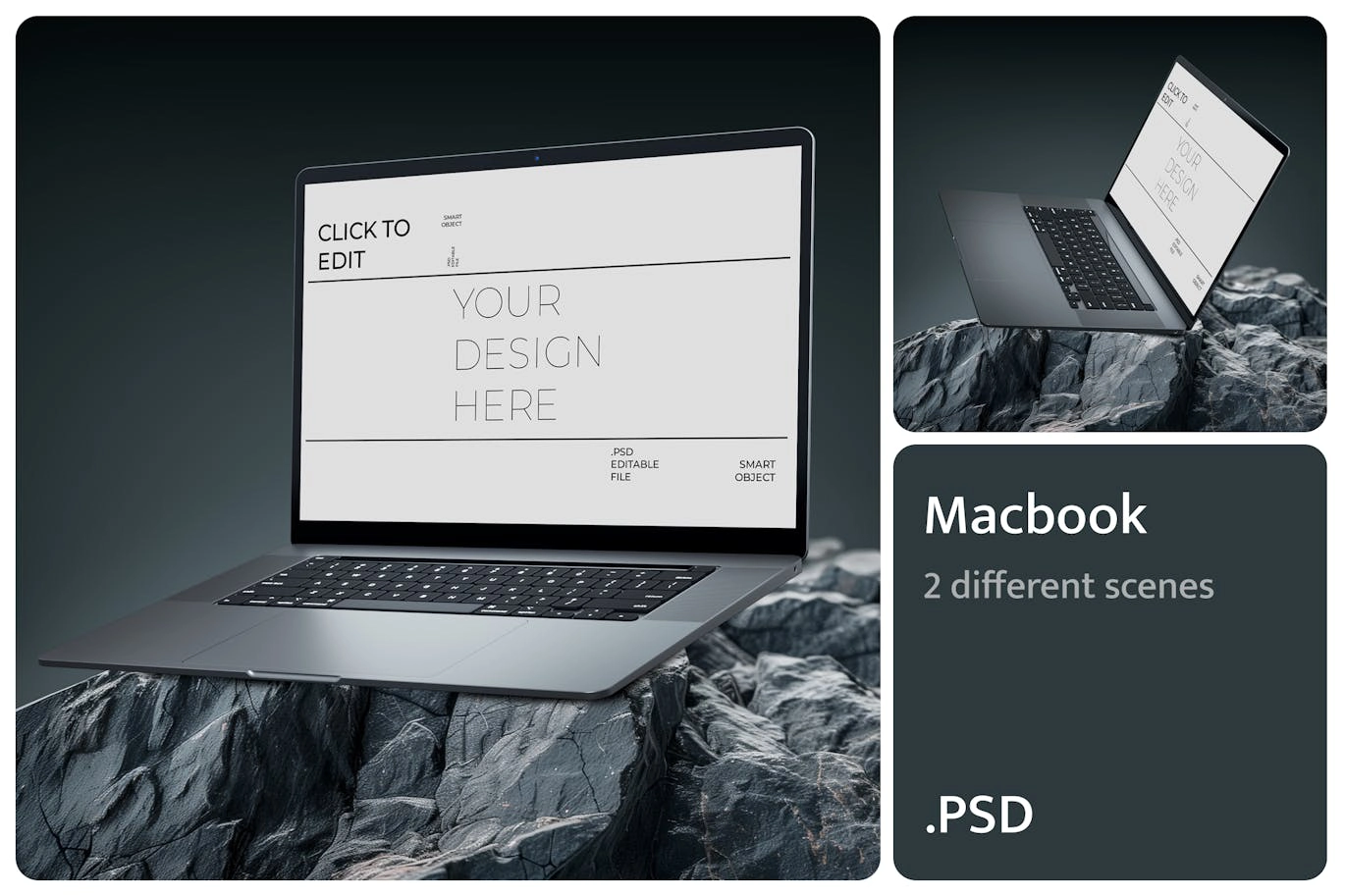 免费的Macbook电脑产品样机模型