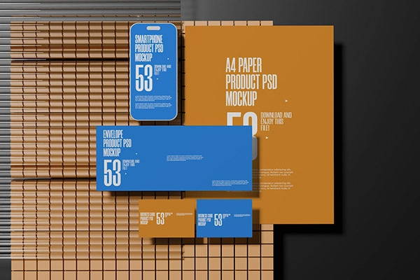 免费品牌文具VI样机模型