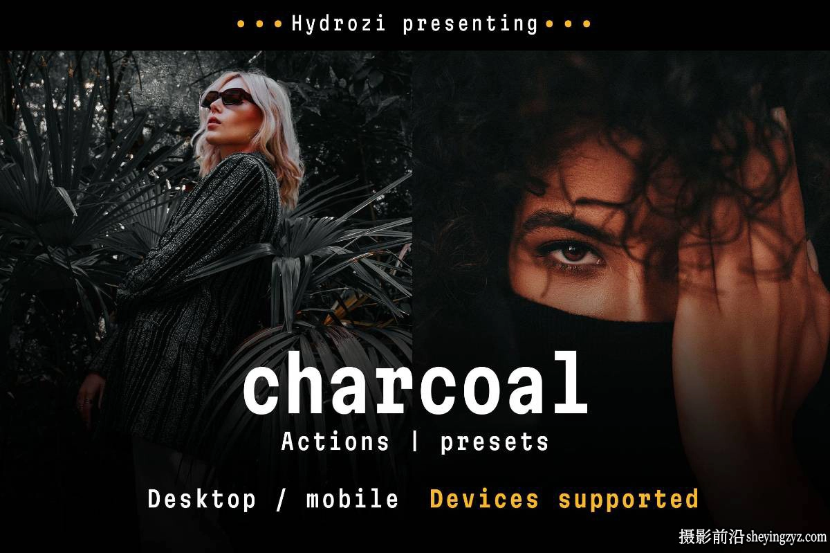 黑暗电影情绪人像LR预设手机lr预设Charcoal -Actions and Presets
